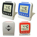 Folding Travel Alarm Clock with LED Backlight